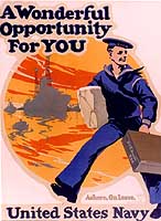 Navy Recruiting
                  Poster, World War I era